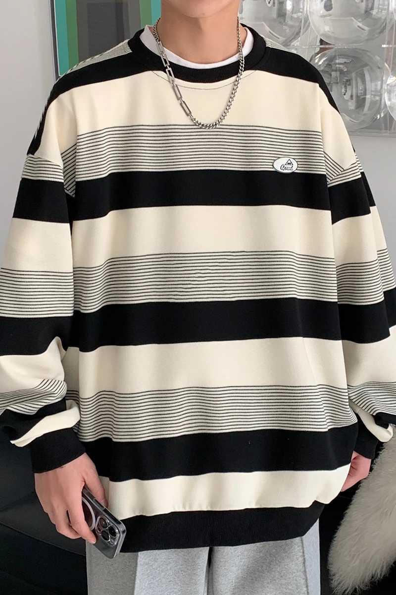 Mens sportswear original brand mens spring clothing Pullover Harajuku hip-hop Pullover oversized sportswear mens clothingW240724