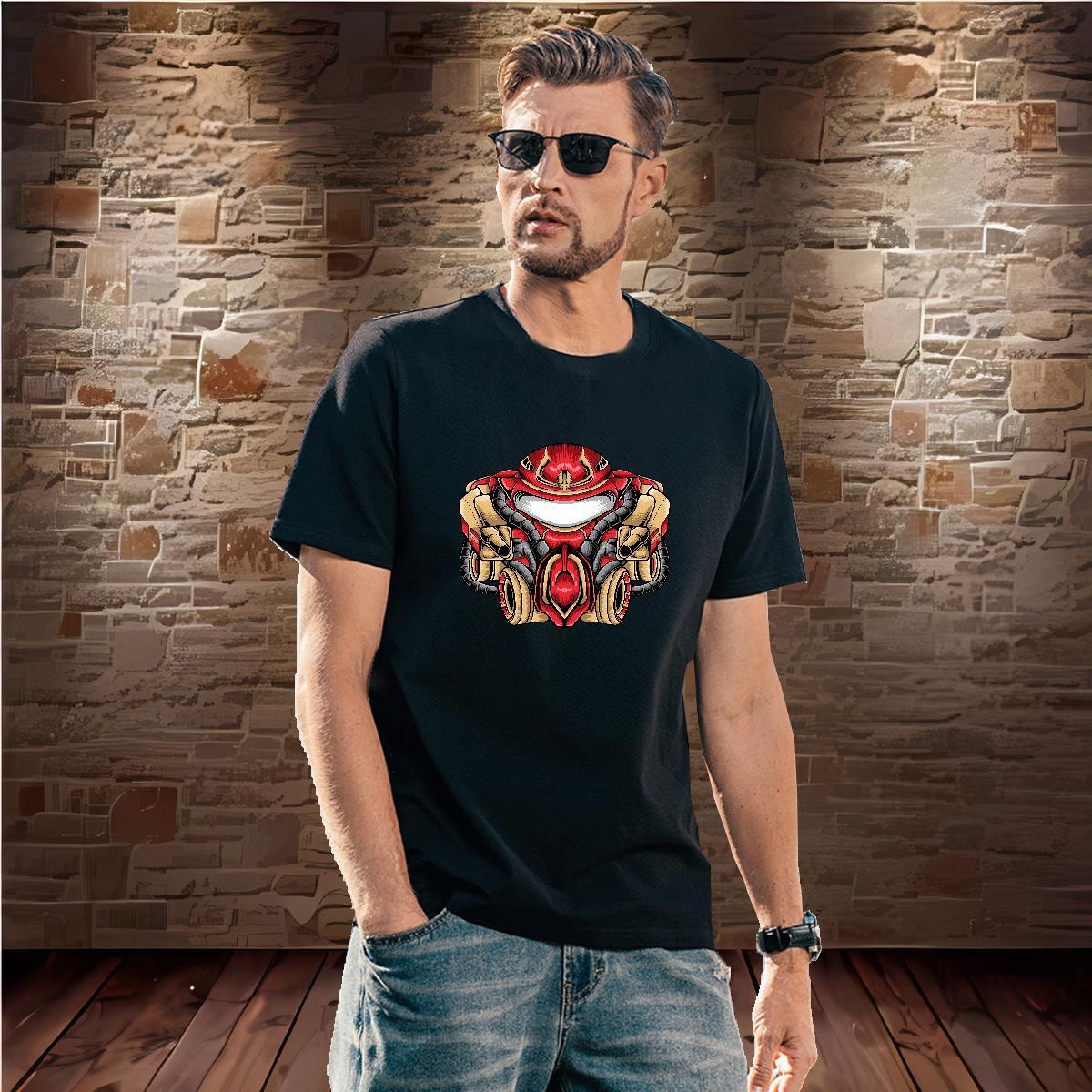 Comfortable Men Tees ET 230g Pure Cotton Spring Summer Breathable Crew Neck Men T Shirts DIY Anime Customized Tee Shirt