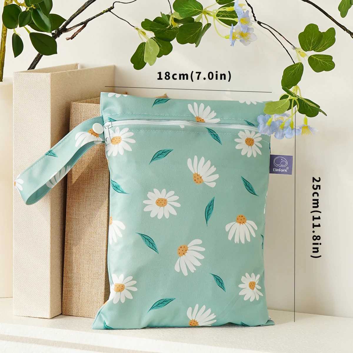 Elinfant wet dry bag mini baby diaper bag diaper bag 18 * 25cm waterproof reusable washable diaper bag W240812