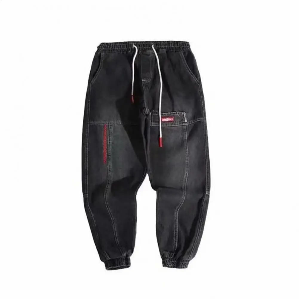Chic Men Trousers Joggers Spring Summer Trousers Drawstring Match Pants Casual Plus Size Men Trousers 240812