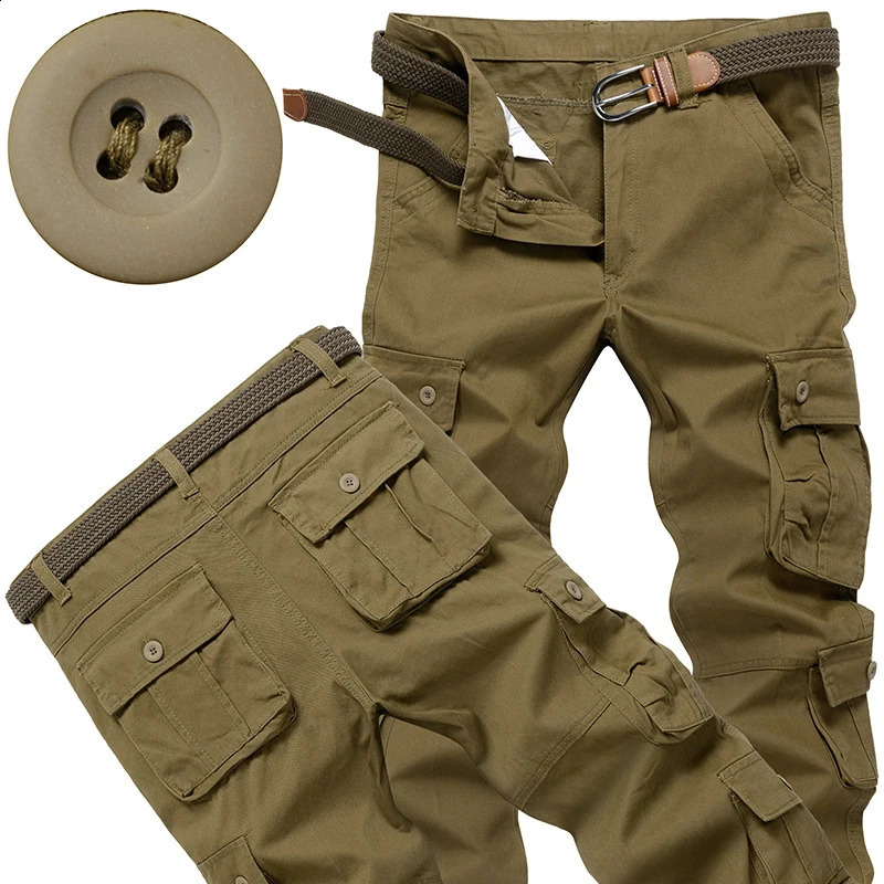 Mens Tactical Pants Casual Cargo Pants Outdoor Sports Work Trousers High Quality Joggers Hiking Pants Korean Sweatpants 240816