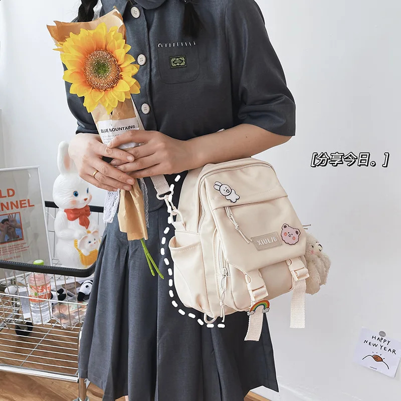 Small Womens Backpack Girls School Waterproof Nylon Fashion Japanese Casual Young Bag Female Mini Mochila 240812
