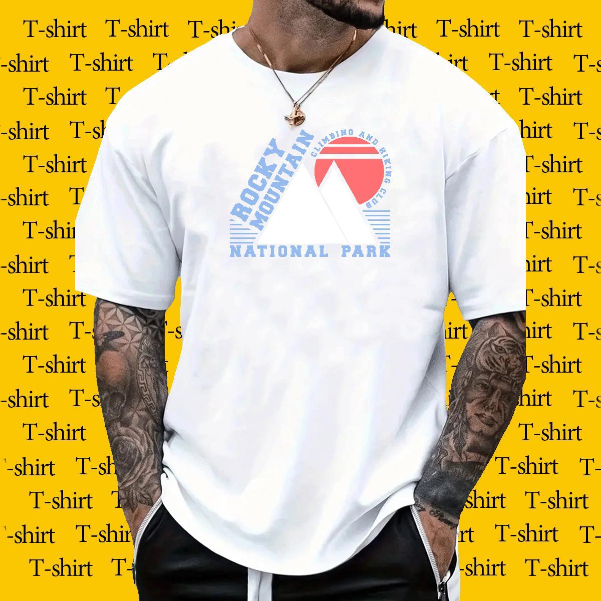 Wholesale Mens Tshirts letter 230g 100% Cotton Outdoor Breathable T Shirt For Man Custom Printed Fashion New Tee Shirt