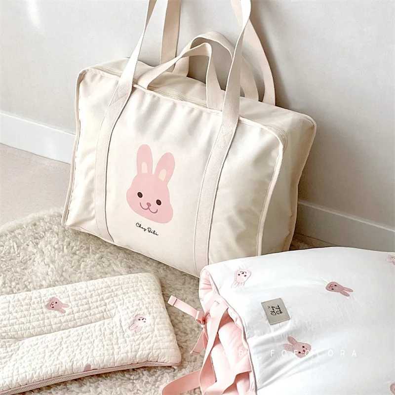 Large capacity childrens luggage bag kindergarten childrens bedding storage bag mothers bag baby products canvas waterproof organizer handbag W240812