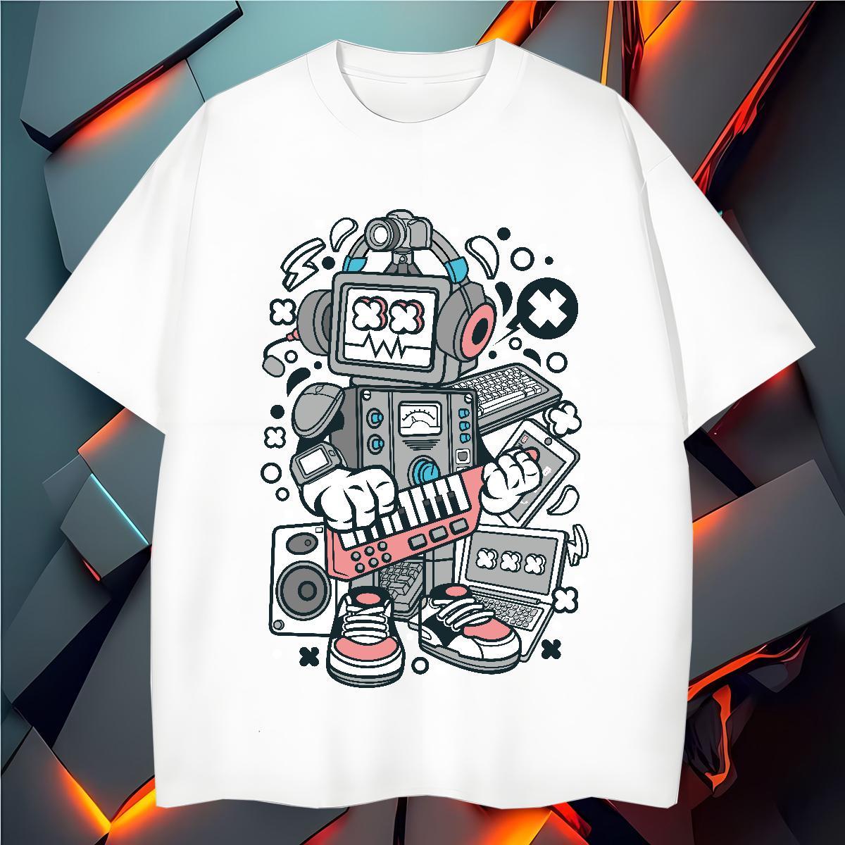 Designer Couples T Shirts ET 230g Pure Cotton Spring Summer O-Neck Short Sleeve T Shirts Men Anime Print Designer Fashion Clothes