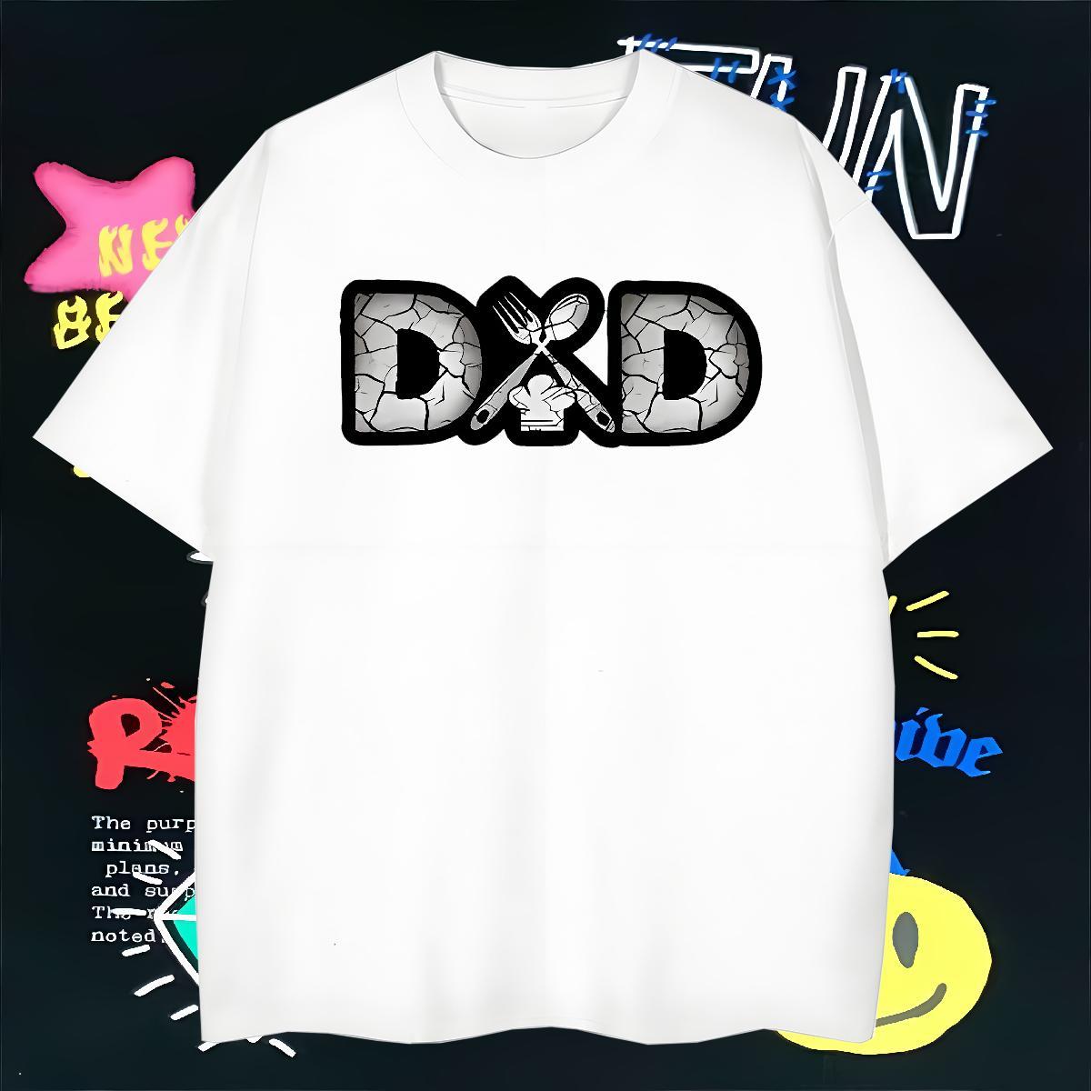 Free Shipping T-Shirts for Men letter Tees Shirts 230g Pure Cotton Daily Wear Loose Fit Plus Size Cartoon Crew Neck Men Clothes T-Shirt