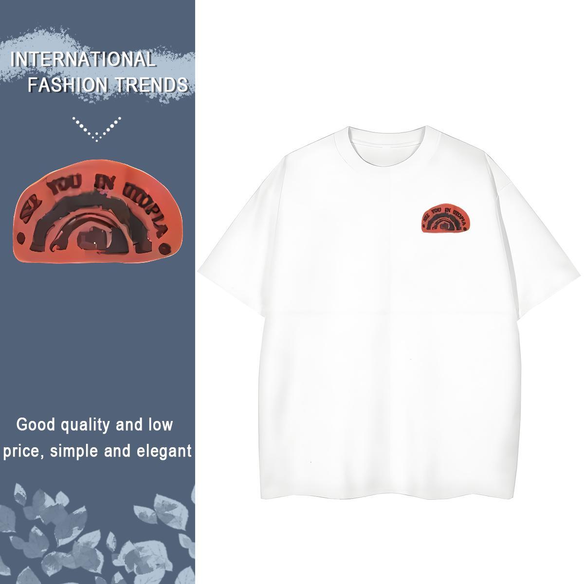 TOP Quality logo Men T Shirts Street Men Tees 230g 100% Cotton Customized Breathable Soft Anime Tees Shirts