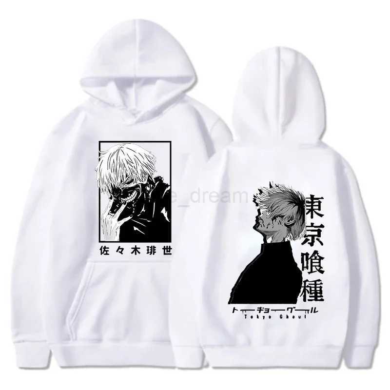 New Womens Mens Fashion Hoodies Kaneki Ken Printing Sweatshirt Unisex Anime Long Sleeve Casual TopsXJ240812