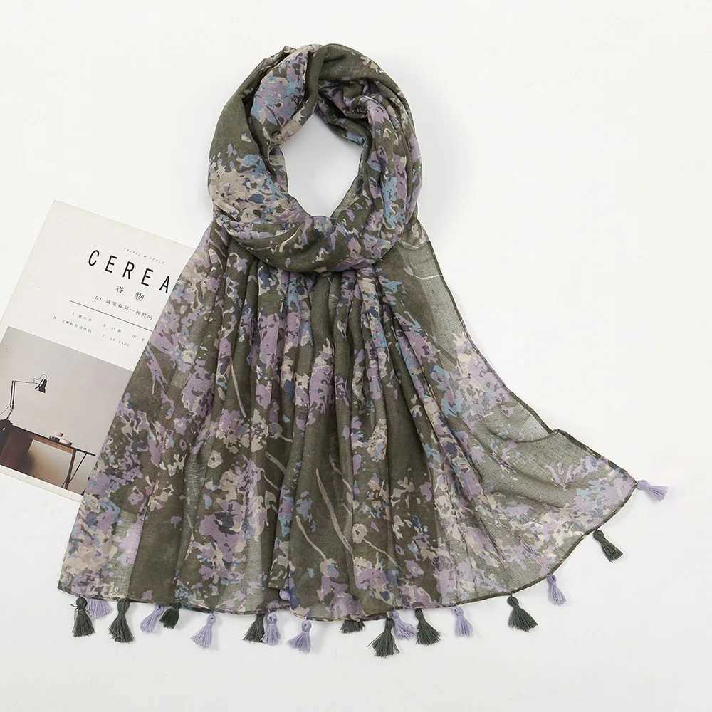Fashionable spring and summer thin adhesive shawl suitable for womens cute floral design collar Pashminas wrapped Muslim Echape 180 * 90cm W240810
