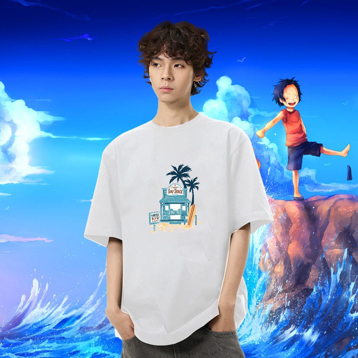 Factory Direct T Shirt For Man beach Polos 230g Pure Cotton Street Wear Loose Custom Print Plus Size Breathable Soft Men Tshirts