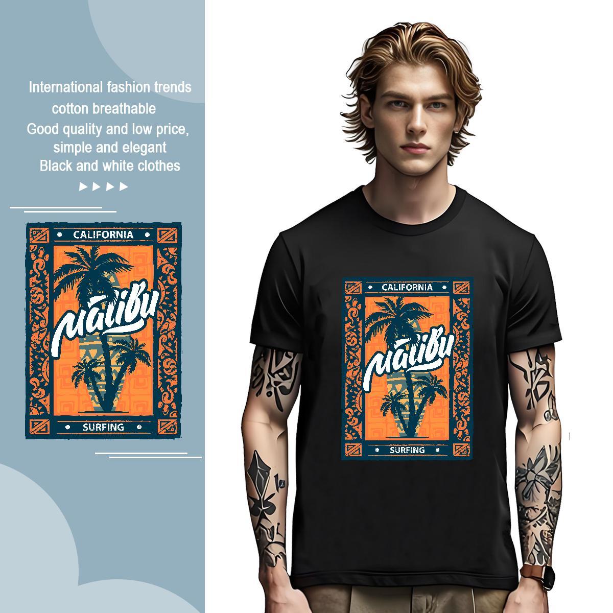 Classic Men Tees tree 230g Pure Cotton Outdoor Short Sleeve O-Neck Mens T Shirts Oversized Wholesale Tops Shirt