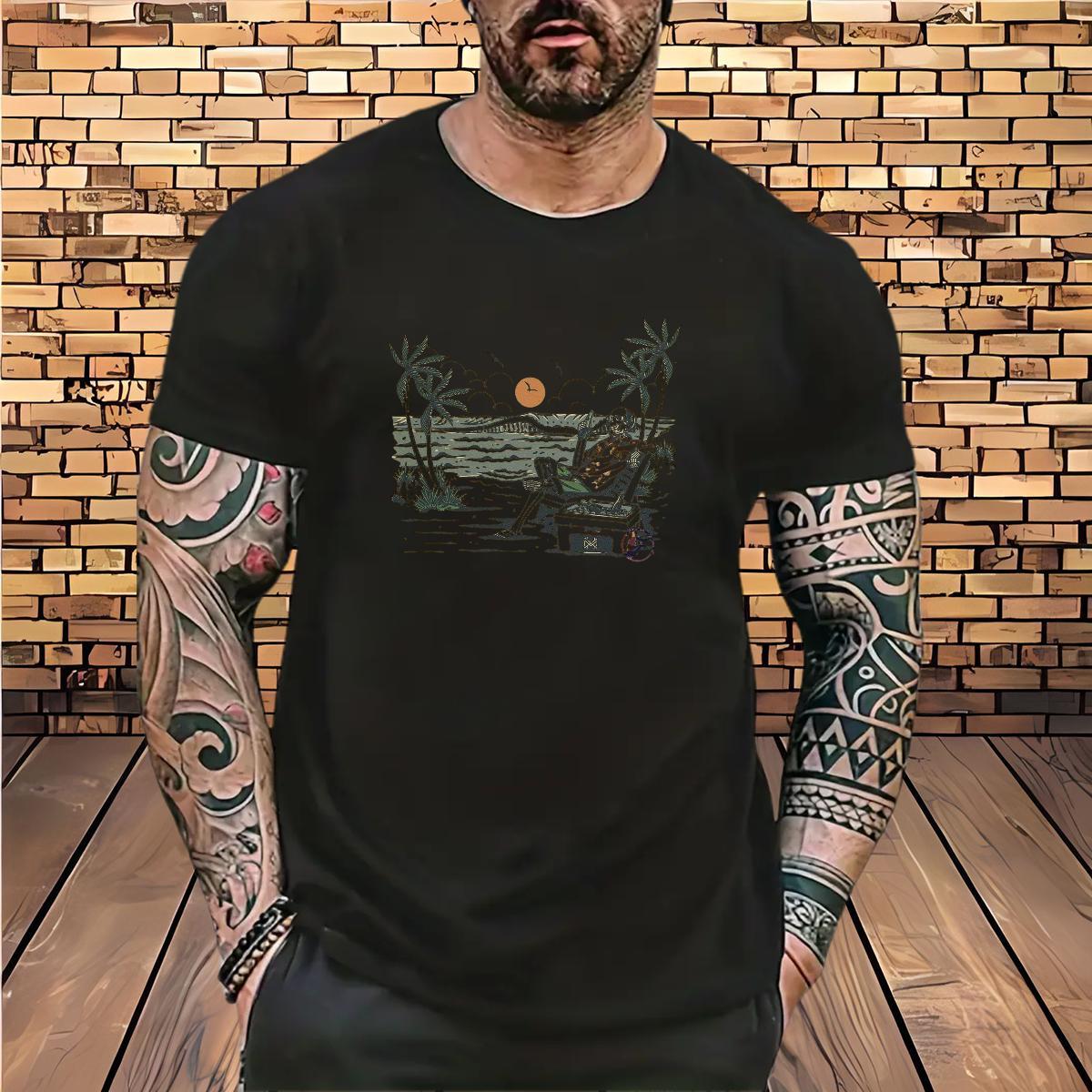 Popular Men Tops Tees beach 230g 100% Cotton Casual Daily Wear Breathable Crew Neck Men T Shirts DIY Printed Wholesale Clothings
