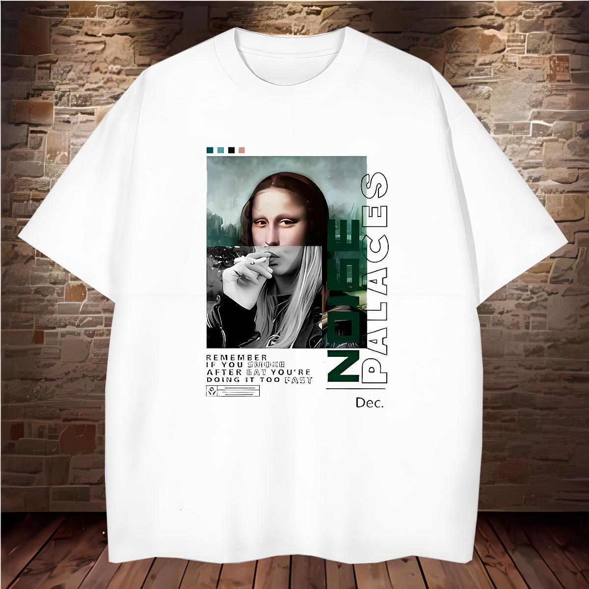 Popular person T Shirts Men Summer Casual Tshirt for Man Woman 230g 100% Cotton 2024 Summer Breathable Short Sleeve Skull Polos