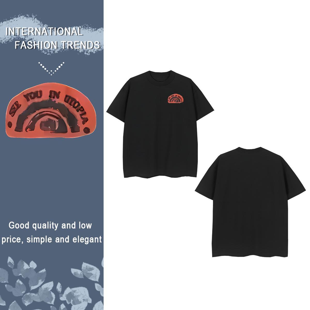 TOP Quality logo Men T Shirts Street Men Tees 230g 100% Cotton Customized Breathable Soft Anime Tees Shirts