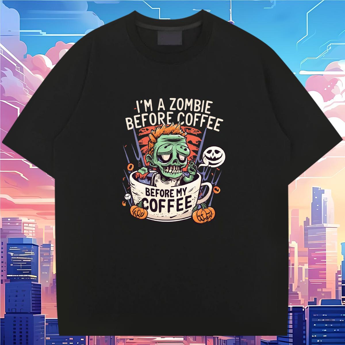 Classic T-Shirts skull Wear 100% Cotton 230g Summer Casual Loose Fit Customized Breathable Couples T Shirts