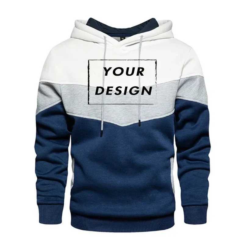 Customized sweatshirts tricolor team spring and autumn hoodies mens slim fit jackets casual streetwearW240724