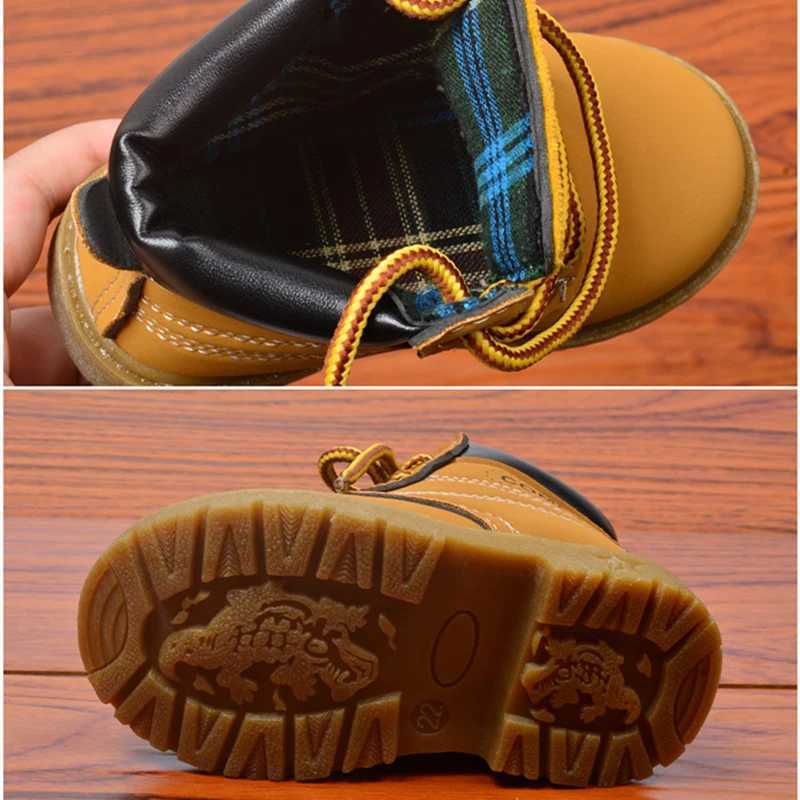 2023 Winter and Autumn Childrens Boots Girls and Boys Plush Boots Casual and Warm Ankle Shoes Childrens Fashion Sports Shoes Baby Snow Boots W240810