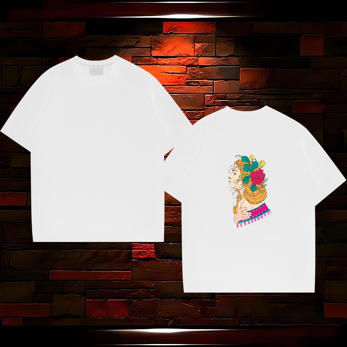 Wholesale Men T Shirts portrait Tshirts 230g Pure Cotton Street Soft Custom Cartoon O-Neck Short Sleeve Mens Tshirts
