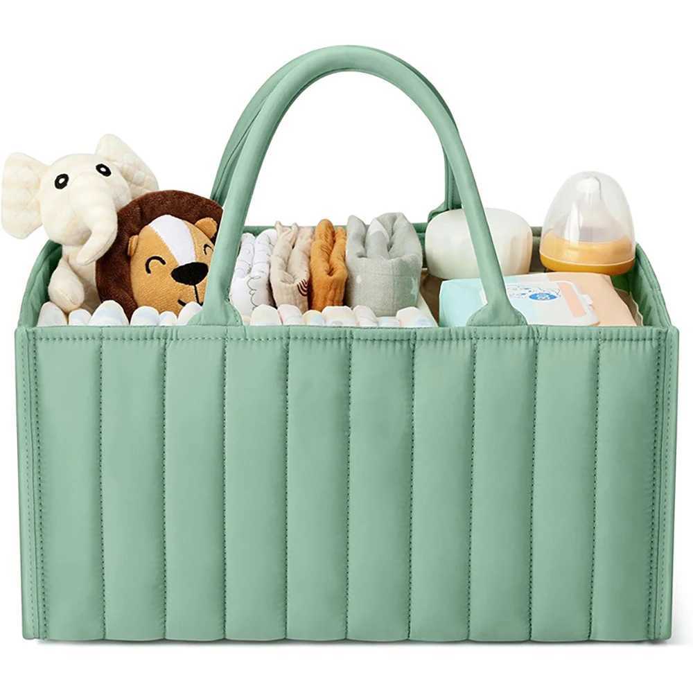 Baby diaper basket fashionable baby diaper storage rack diaper storage basket newborn party list and basic baby items W240812