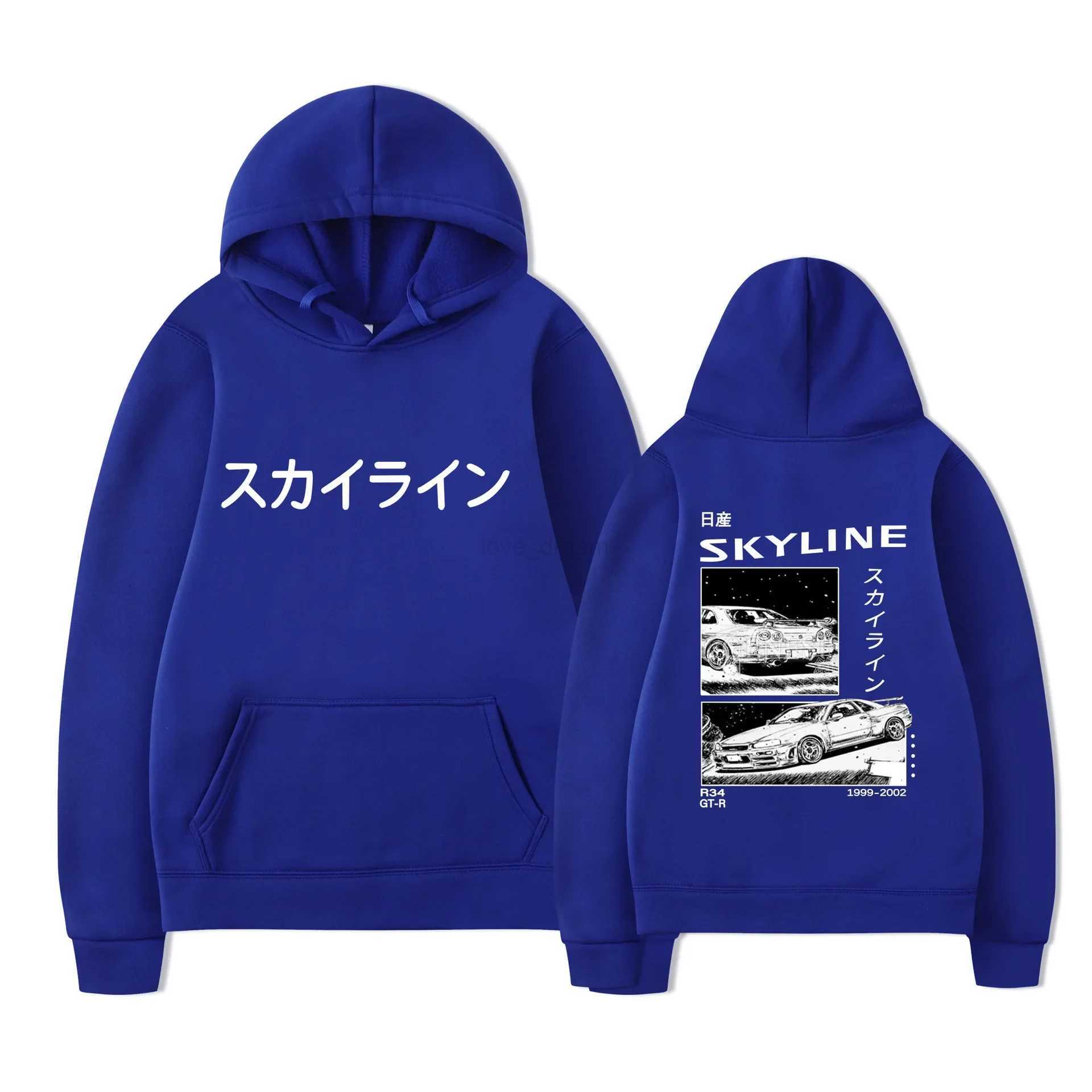 Anime Drift AE86 Initial D Double sided Street Fashion Casual Hoodies for Men and WomenXJ240812