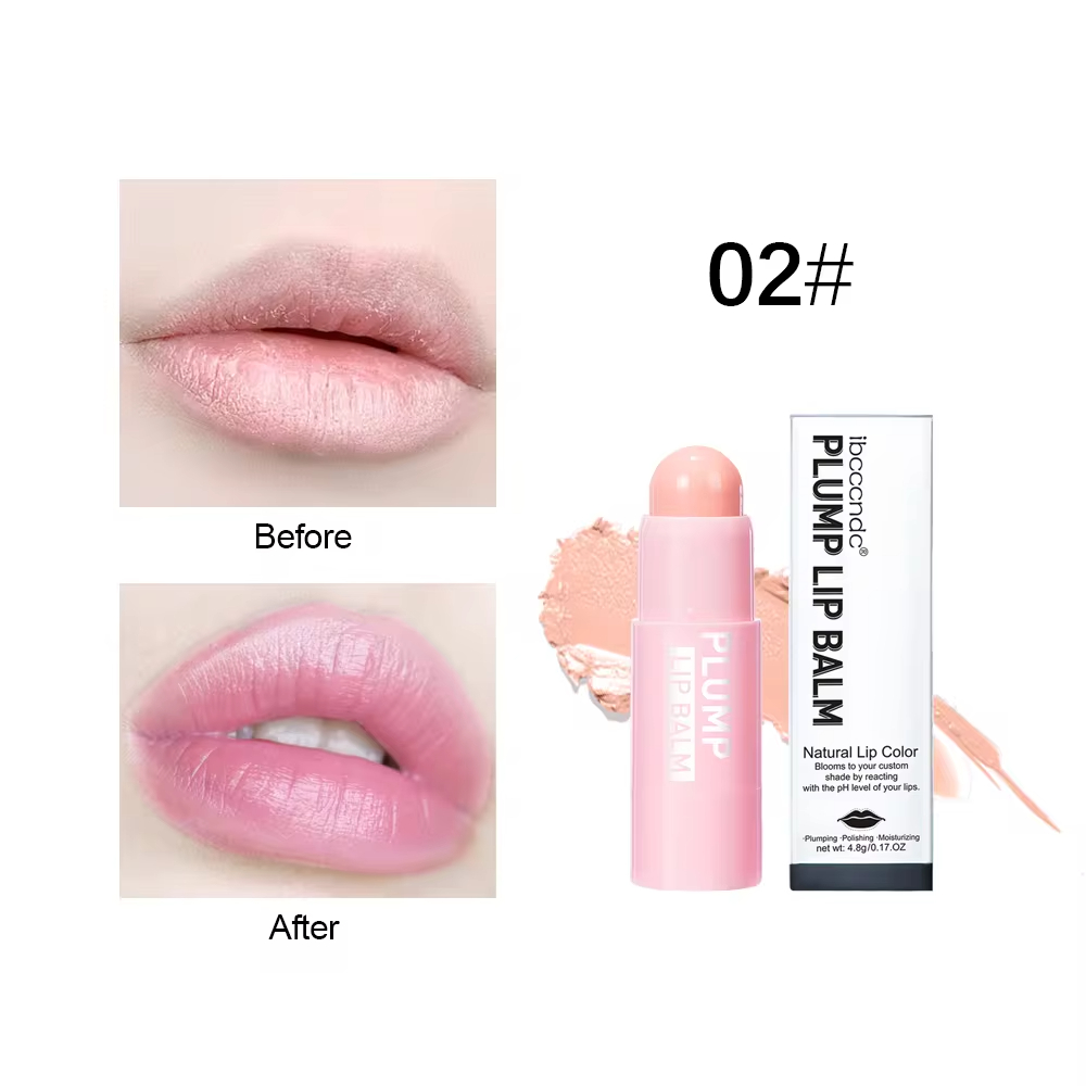Gloss Ibcccndc Power-Full Plump Hydrating Balm Pink Plumping Lipstick Long Lasting Moisturizing Lip Care