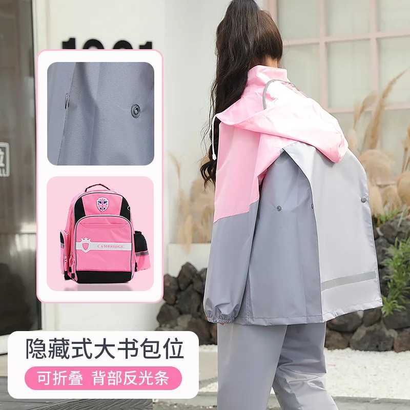Raincoat and Rain Pants Suit for Kids Separate Body Waterproof Jacket for Primary and Secondary School Students Raincoat Kids Y240810