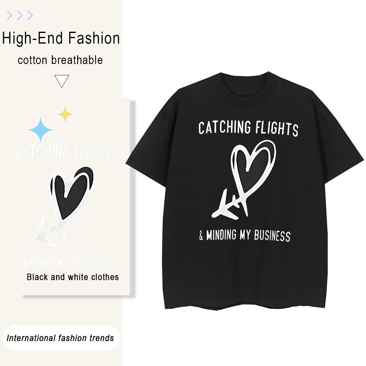 Wholesale Couples T Shirts Street Wear 100% Cotton 230g Graphic Short Sleeve Soft letter Man T Shirts Fashion New Tshirts