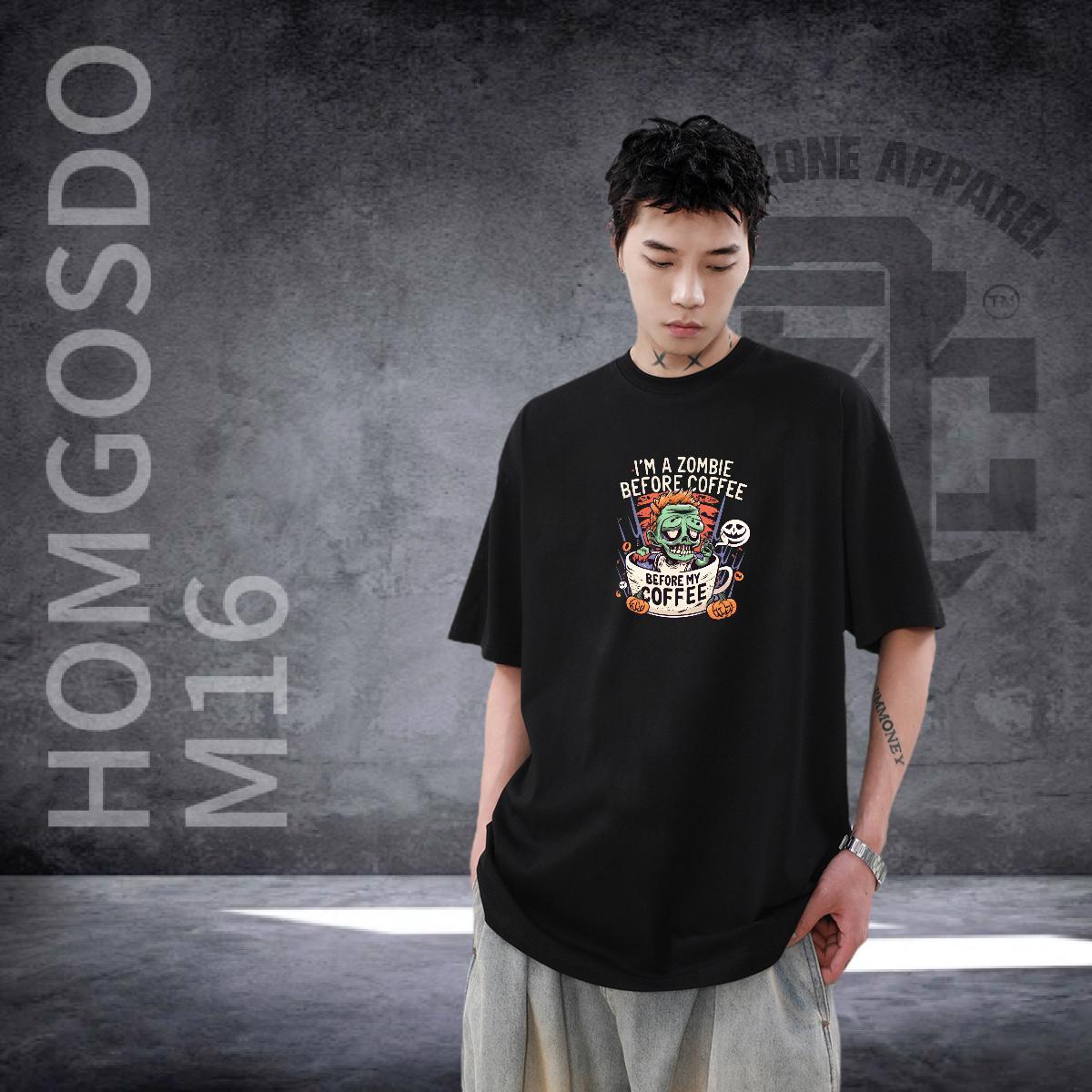2024 Summer Mens T Shirts skull Tees Shirts 230g Cotton Summer Casual TOP Quality Customized O Neck Short Sleeves Tshirts