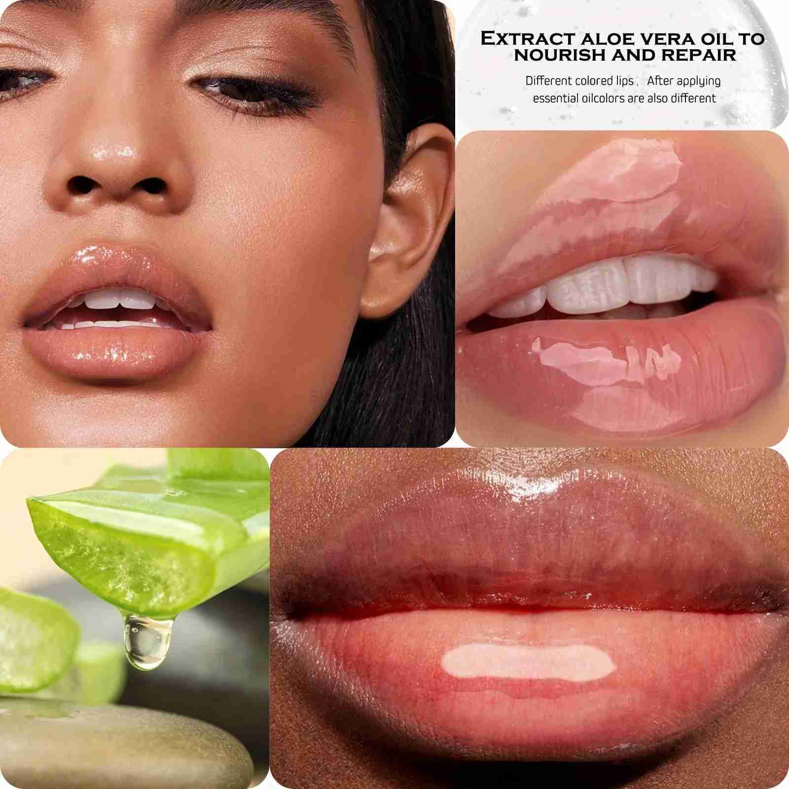 Aloe Vera Lip GlossLong Lasting Nutritious Lip Balm Moisturizing Aloe Vera Lip Oil For Lip Care And Dry LipsXJ240812
