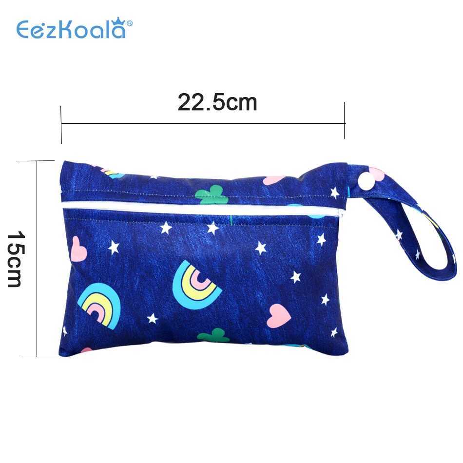 EezKoala Mini Wet Bag Baby Cloth Urine Bag Mens Pad 15X22.5cm Zipper Waterproof Reusable and Washable Wet Bag W240812