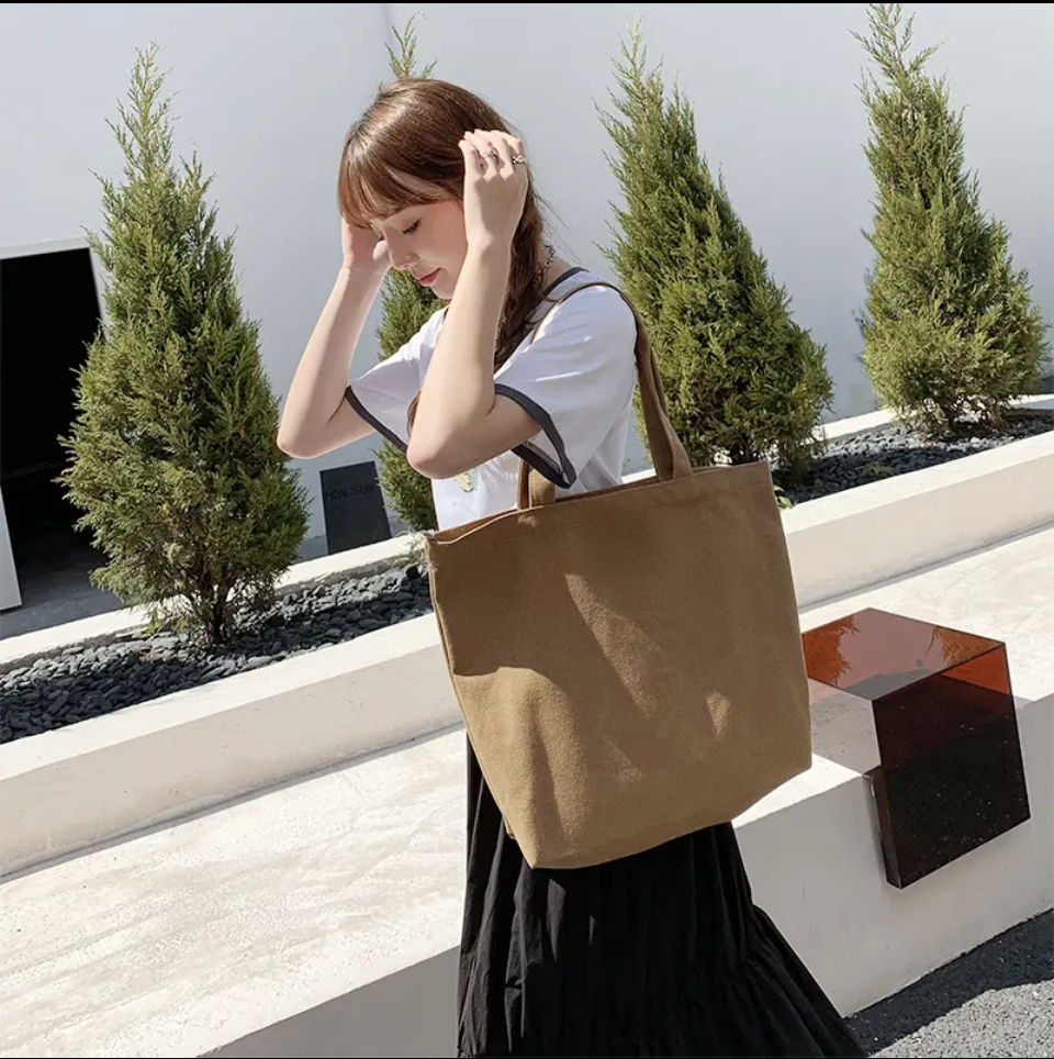 New design holiday shopping shoulder bag outdoor large capacity canvas handbag
