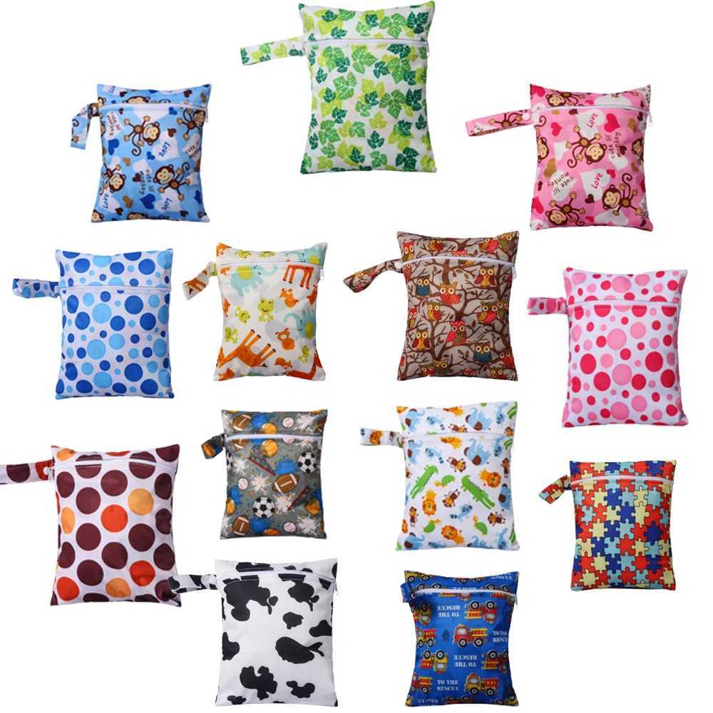 Ai2 Baby Diaper Bag 20X25cm Zipper Waterproof Bag Wet Dry Diaper Handbag Mom Travel Outdoor Handcart Handbag W240812