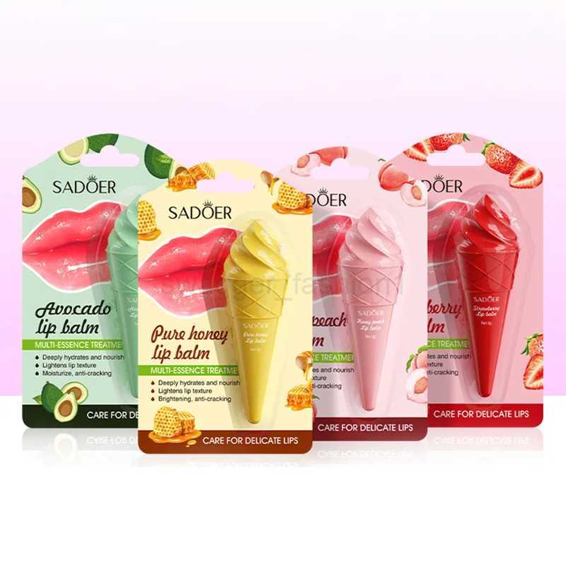 SADOER Avocado Moisturizing Lip Balm Honey Strawberry Anti Chap Lipstick Hydrating Repair Nourishing Lips Skin Care ProductsXJ240812
