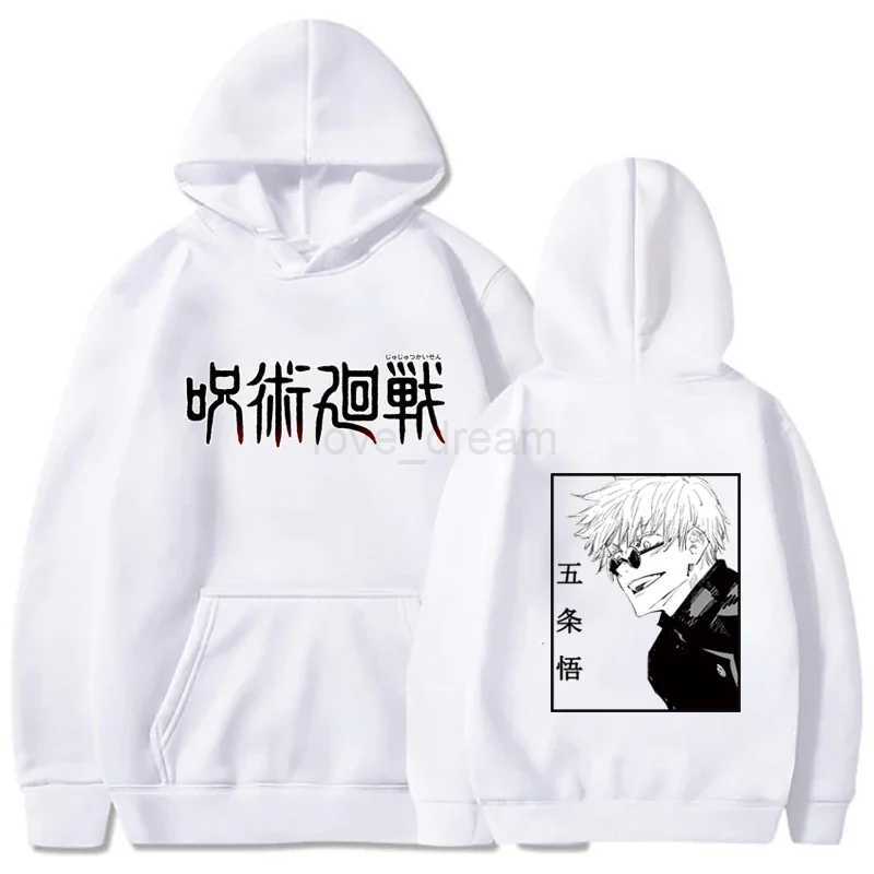 Funny Gojo Satoru Hoodies Jujutsu Kaisen Anime Print Warm Mens Sweatshirts Oversized Manga Clothes Casual Fashion Man HoodiesXJ240812