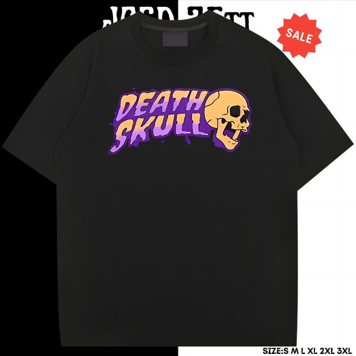 Designer Fashion T Shirt For Man skull Tops Shirt 100% Cotton 230g Street Casual Cool DIY Anime O Neck Short Sleeves Men Tops Tees