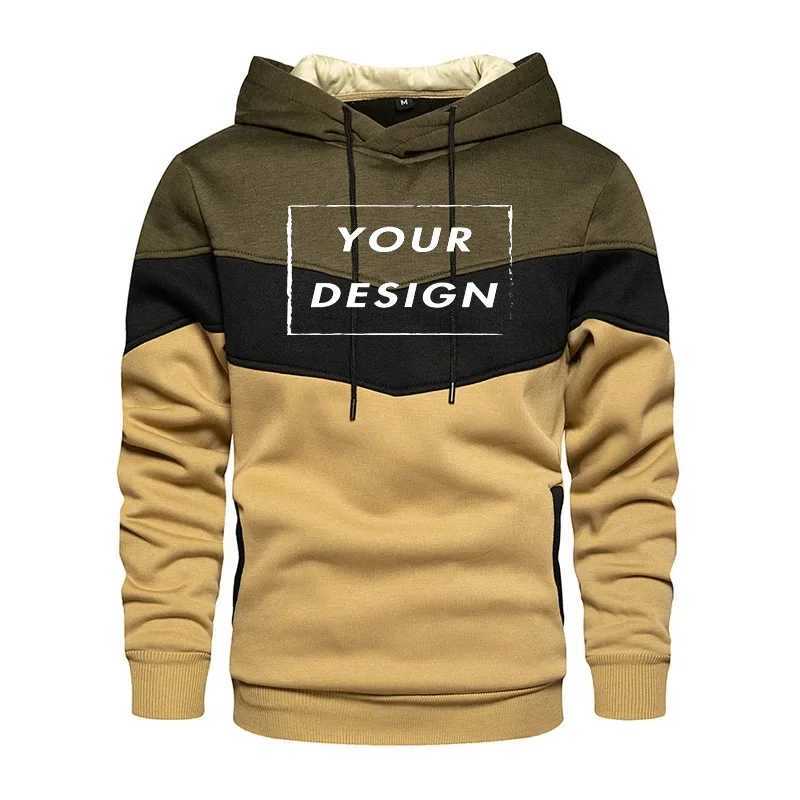 Customized sweatshirts tricolor team spring and autumn hoodies mens slim fit jackets casual streetwearW240724