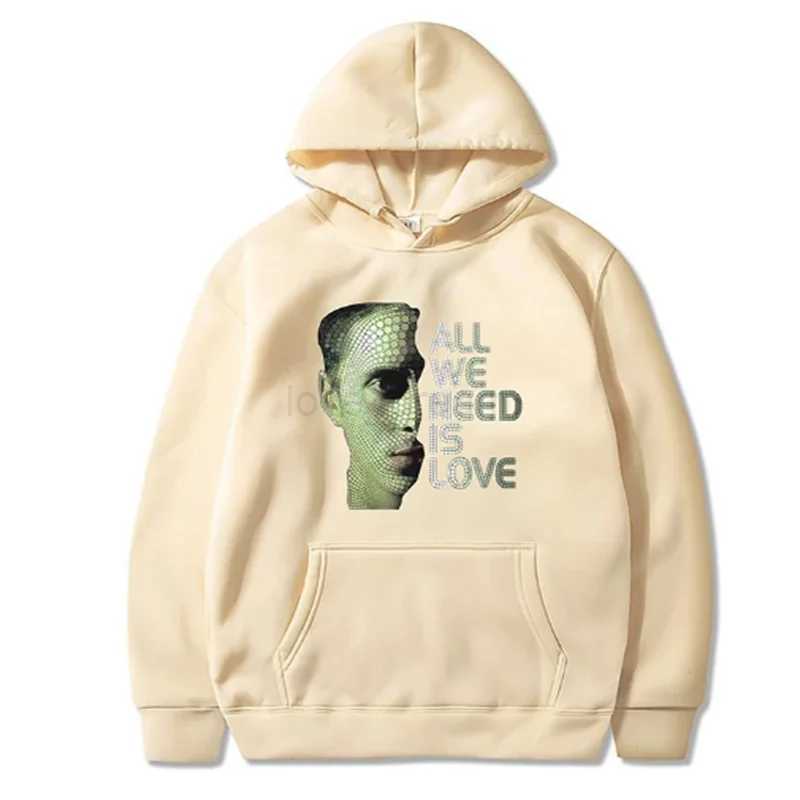 All We Need Is Love Canserbero Hoodies Men Fashion Letter Graphic Printed Sweatshirts Women Casual Harajuku Streetwear PulloversXJ240812