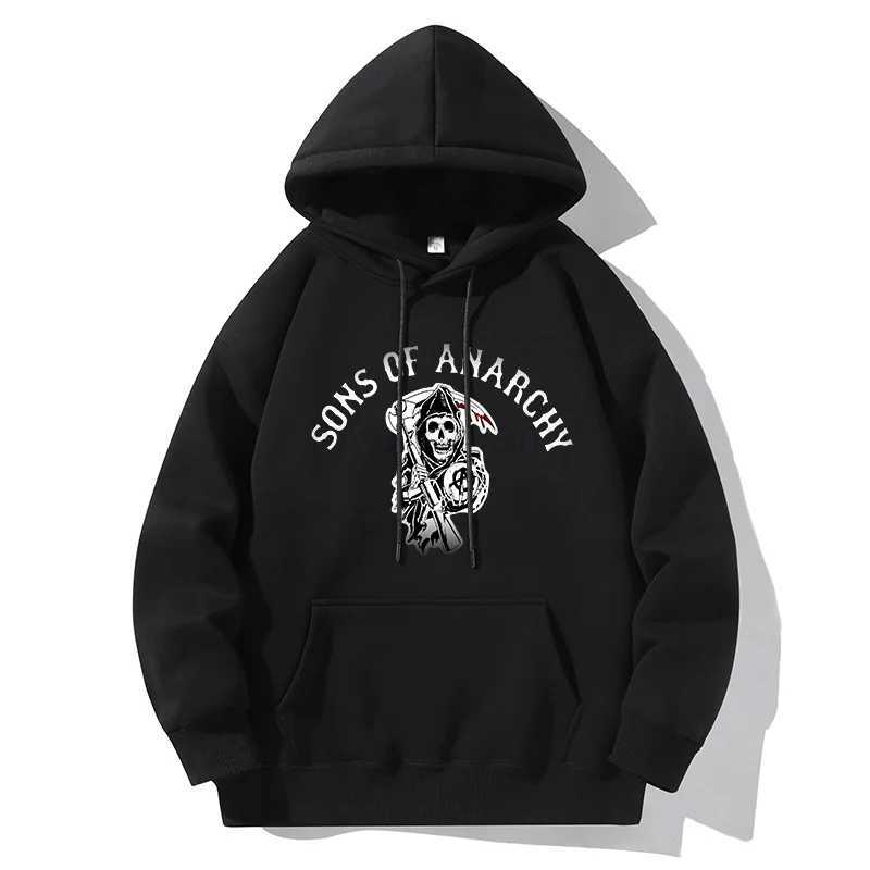 New Fashion Sons of Anarchy Print Hoodies Male Casual Sweatshirts Hoodies SweatshirtsXJ240812