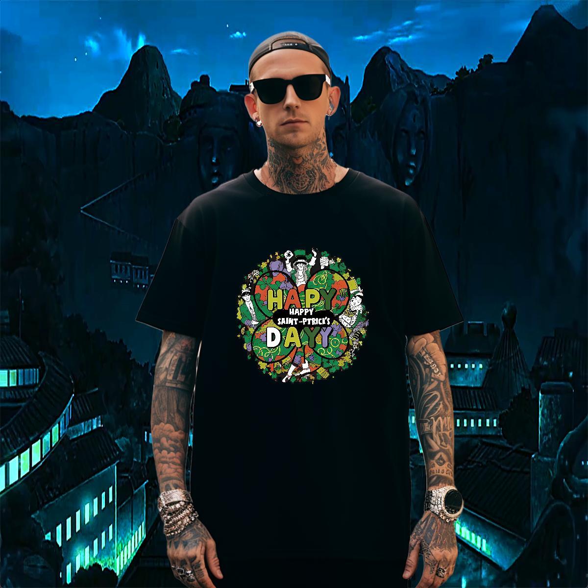 Popular Tshirts letter 230g 100% Cotton Hip Hop Street Breathable T-Shirts Plus Size Cartoon Customized Tees