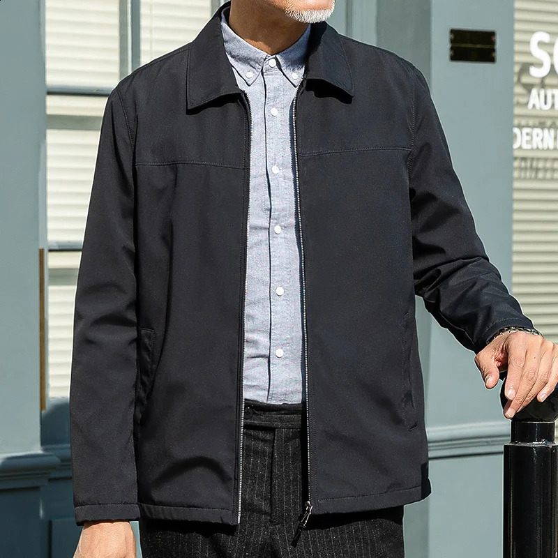 Male 2024 Mens Middle-aged Elderly Jackets Plus Size Spring Blazer Solid Autumn Business Casual Jacket Dad Suit Plus size 240812