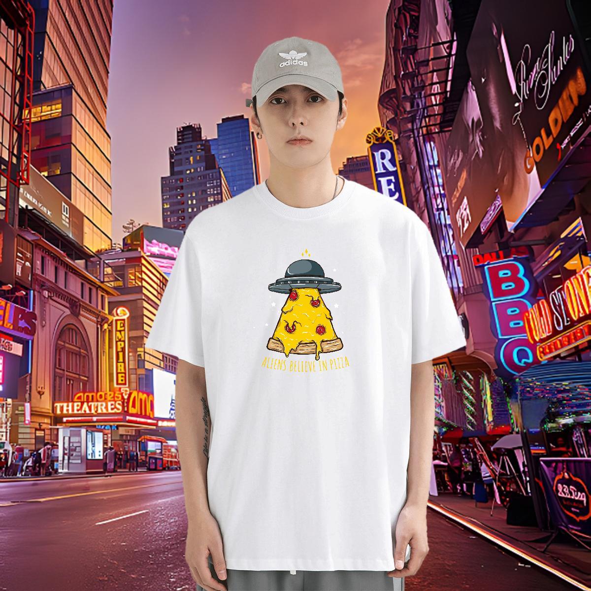 New Arrival T-Shirts ET Tees Shirts 230g 100% Cotton High Street Hip Hop Comfortable Black White Short Sleeve Soft Men Tees