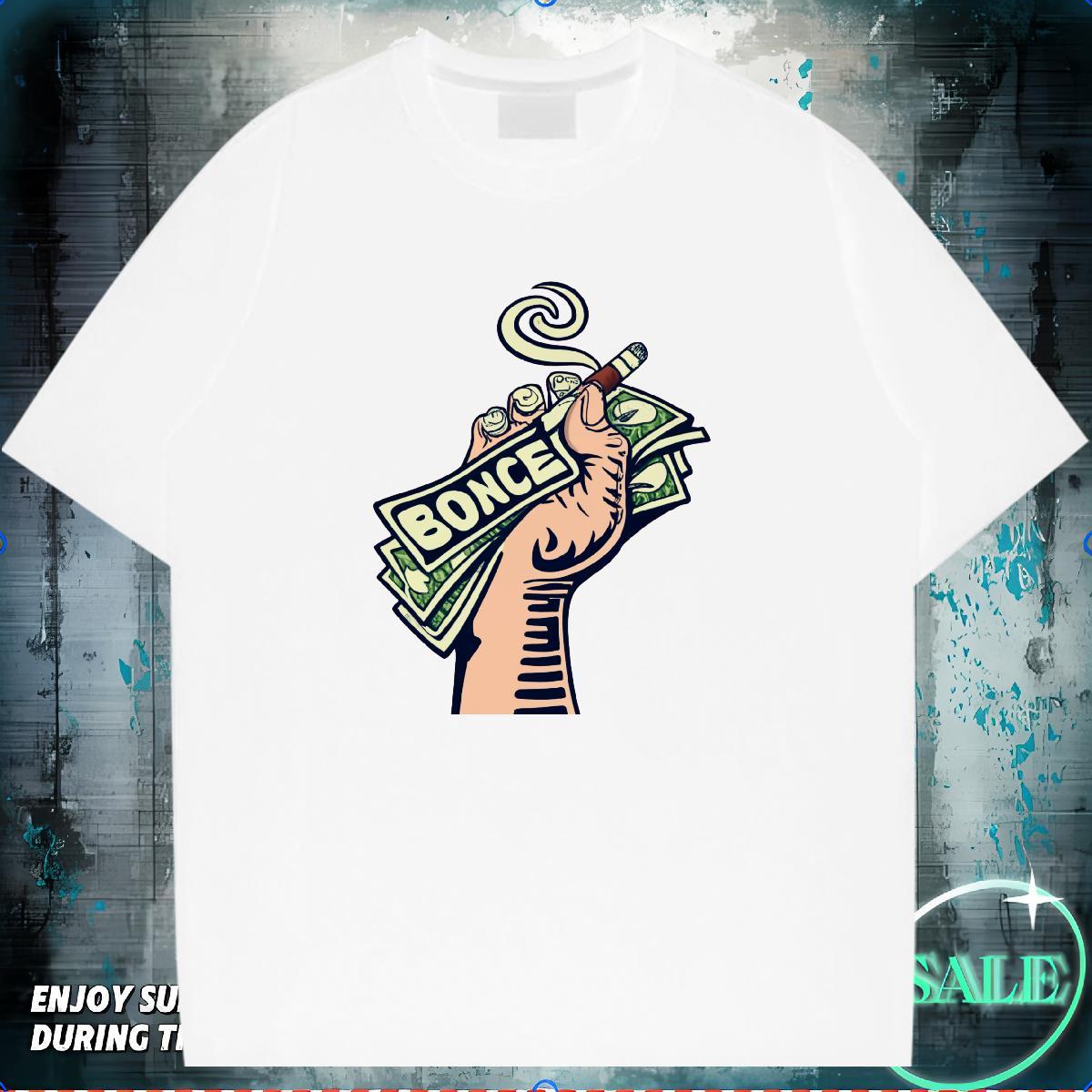 Designer Fashion T-Shirts for Men skull Tee Shirt 230g Cotton Anime Printing Street Wholesale Custom Big Size O-Neck Short Sleeve Men Clothes T-Shirt