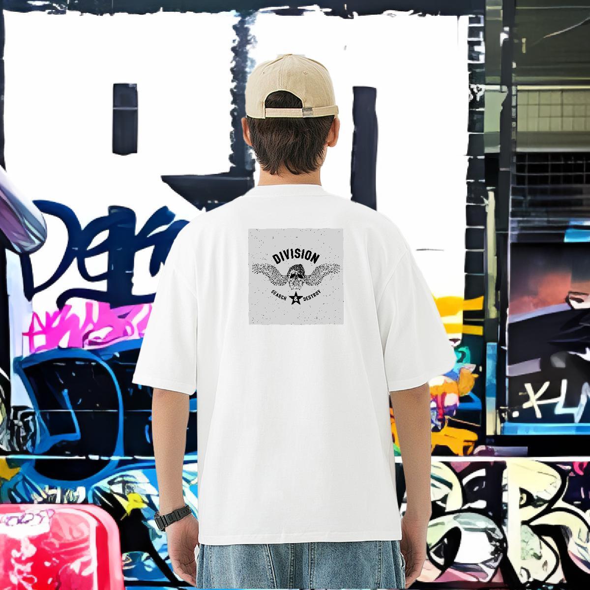 2024 T-Shirts skull Polos 230g Pure Cotton Outdoor Cool Design Anime Print Crew Neck Breathable Couples T Shirts
