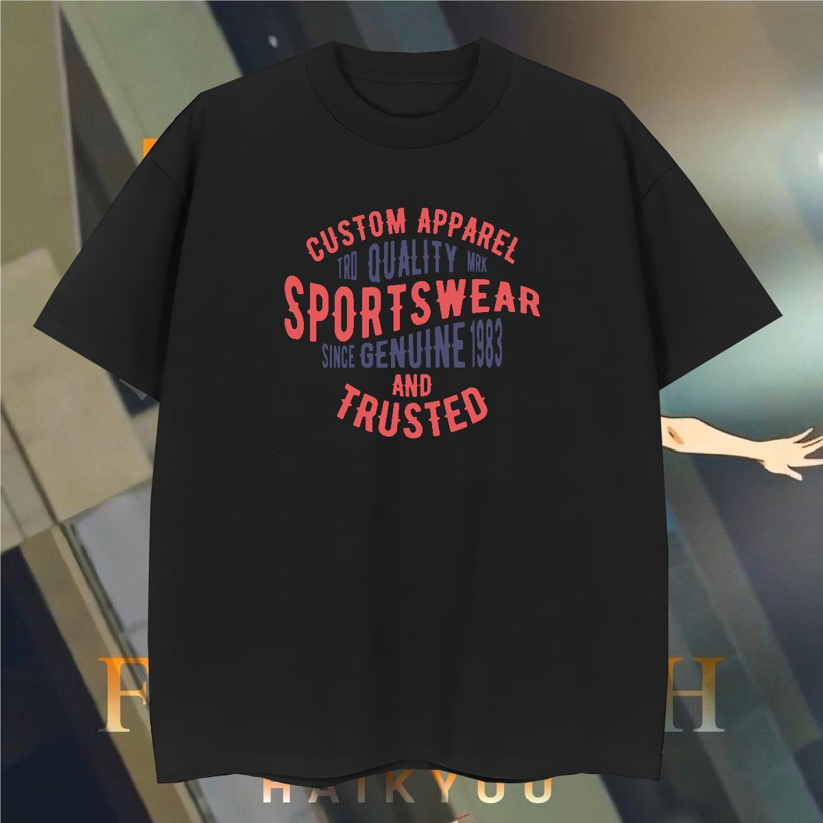 Comfortable Mens Tshirts letter 230g 100% Cotton Street Casual Crew Neck T Shirt For Man Customized Print Fashion Design Tops Tees