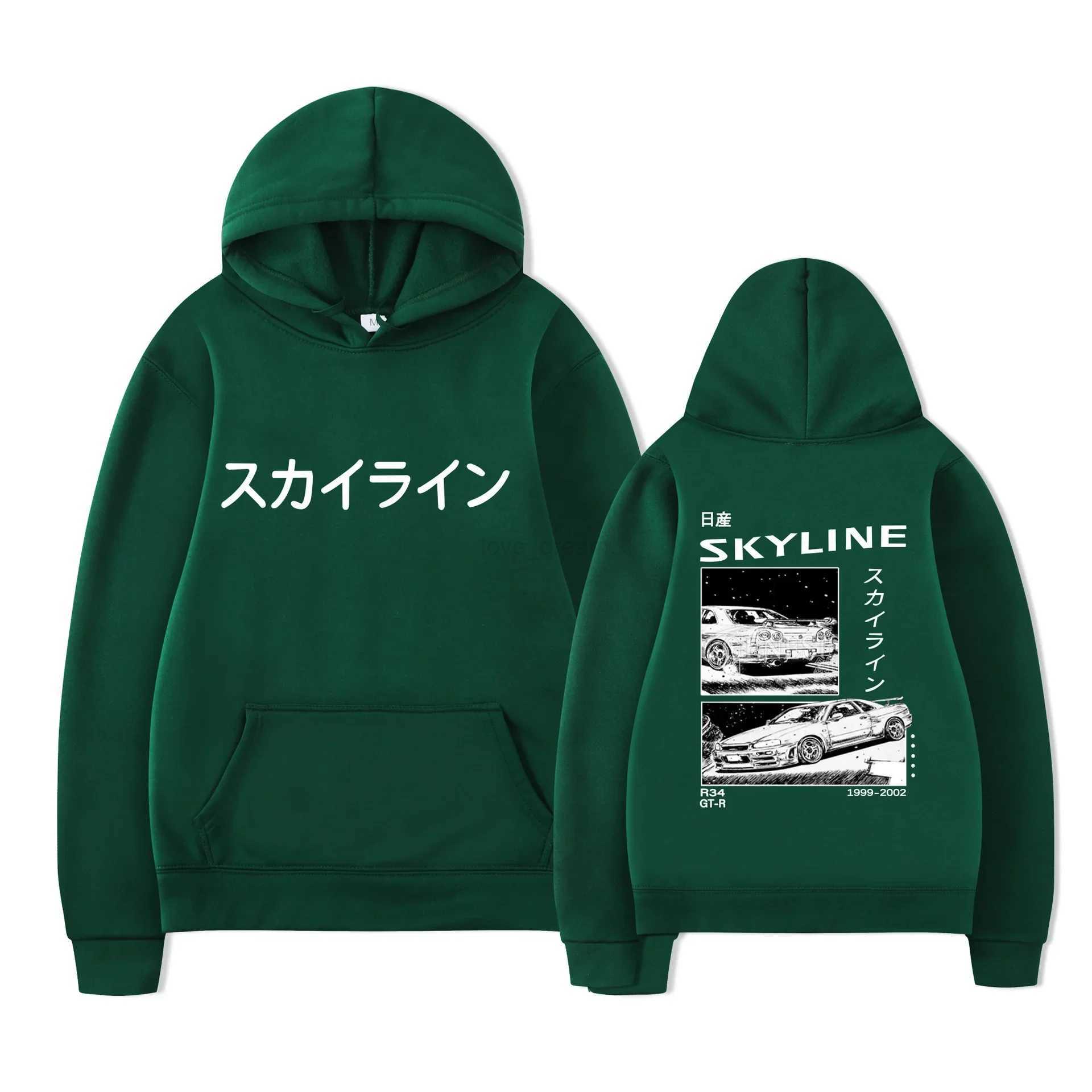 Anime Drift AE86 Initial D Double sided Street Fashion Casual Hoodies for Men and WomenXJ240812