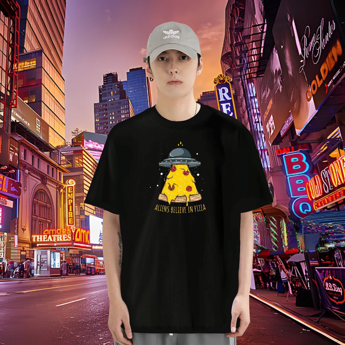 New Arrival T-Shirts ET Tees Shirts 230g 100% Cotton High Street Hip Hop Comfortable Black White Short Sleeve Soft Men Tees