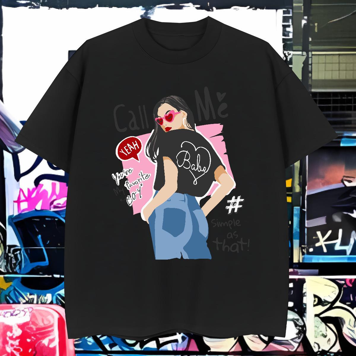 T-Shirts 230g Cotton person Hip Hop Street Breathable Crew Neck White Plus Size Men Tshirts 2024 High Quality Tees