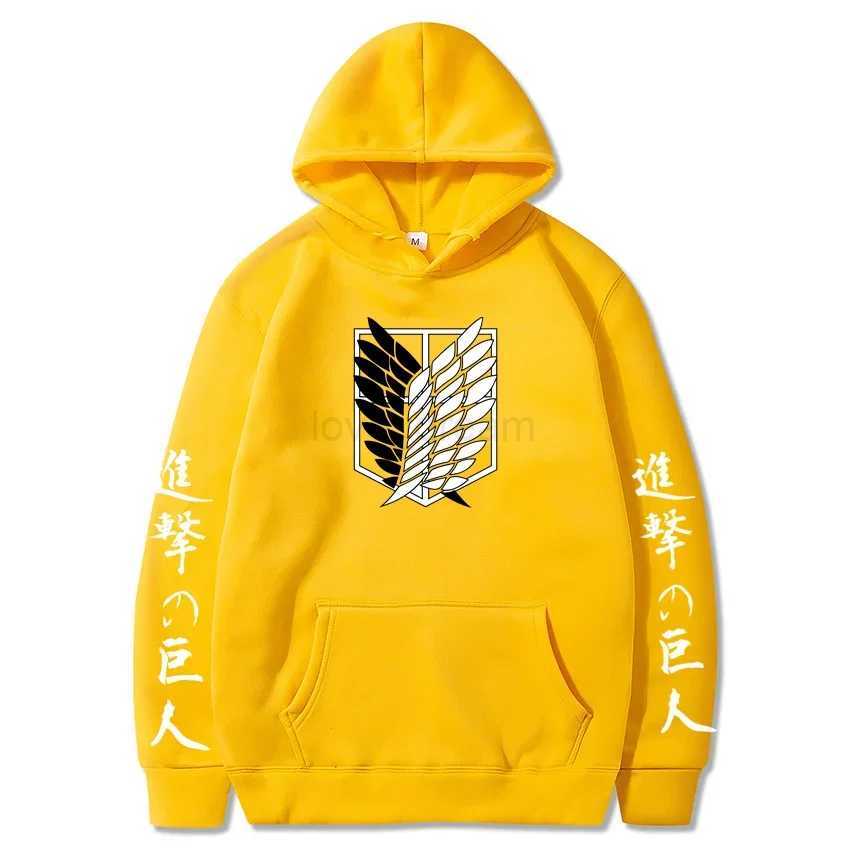 Men Hoodies Sweatshirts Japanese Anime Shingeki No Kyojin Graphic Hoodies Men Pullover Hooded Sweatshirt UnisexXJ240812