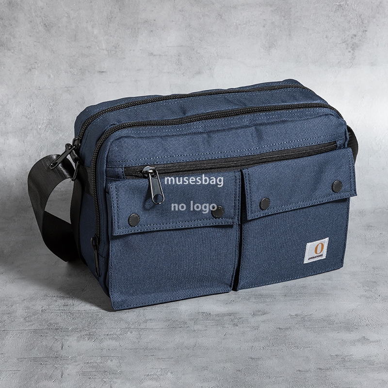 Korean version of men's shoulder bag fashion student crossbody bag single shoulder bag Japanese school style simple canvas satchel tide