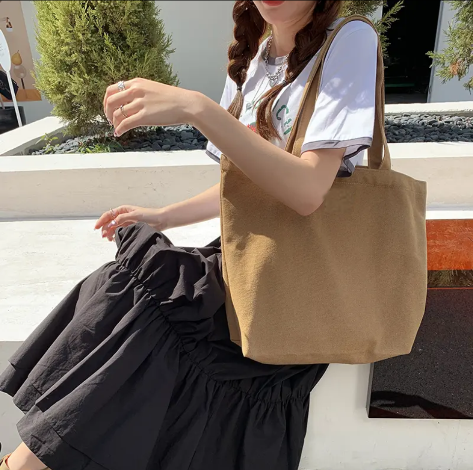 New design holiday shopping shoulder bag outdoor large capacity canvas handbag